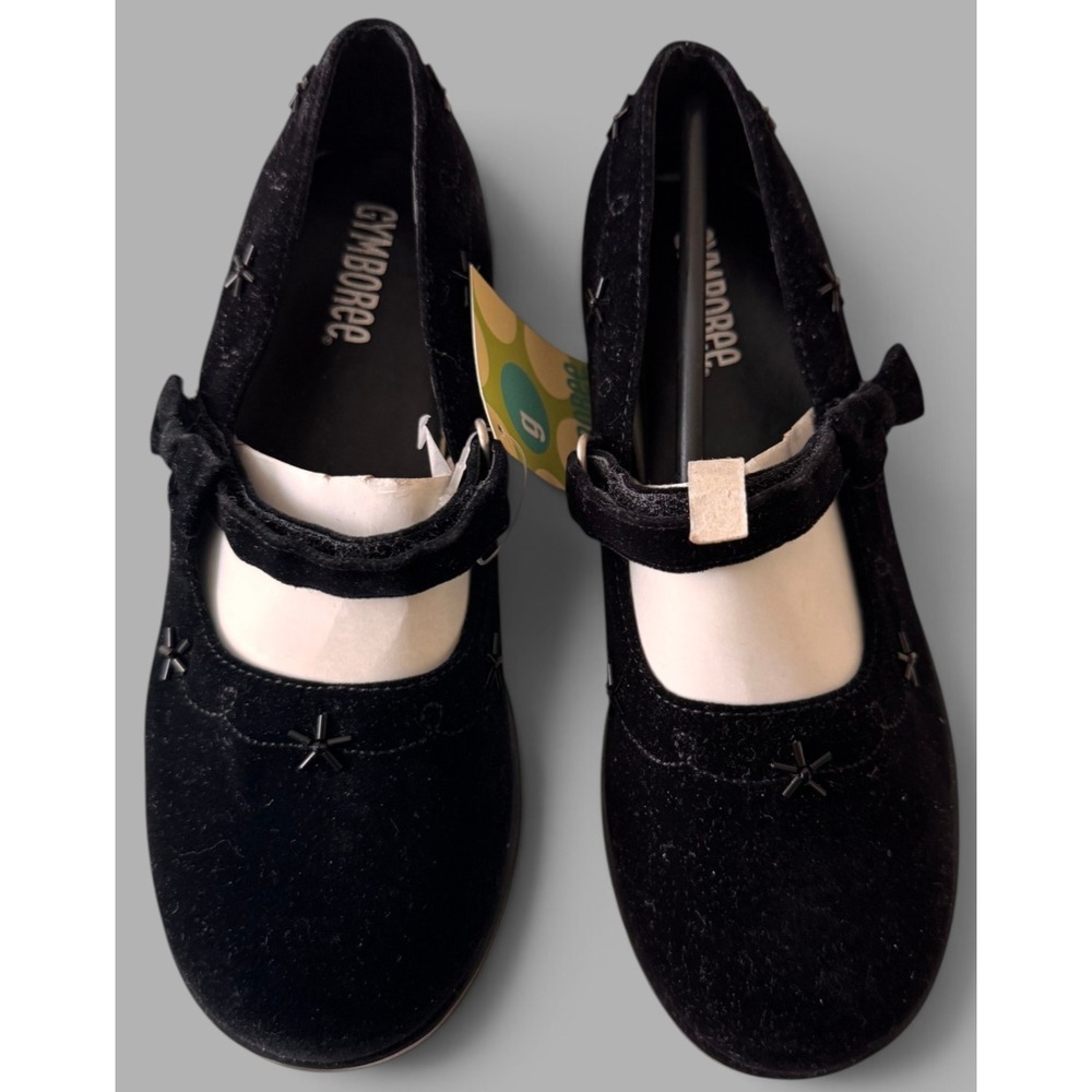 Gymboree PRIM AND PROPER Black Velvet Mary Jane Dress Shoes NWT Sz 2 Toddler